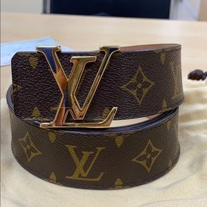 Louis Vuitton Monogram Macassar Initiales Belt